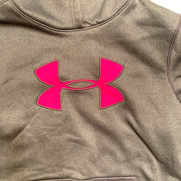 Under Armour Grey and Pink Cold Gear Hoodie - Picture 3 of 7